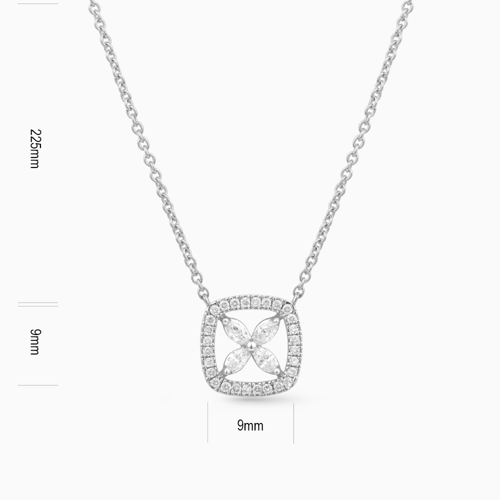 Additional view: 'Fajr' Silver Diamond Pendant — Al-Kohaji by Raseel Gifts