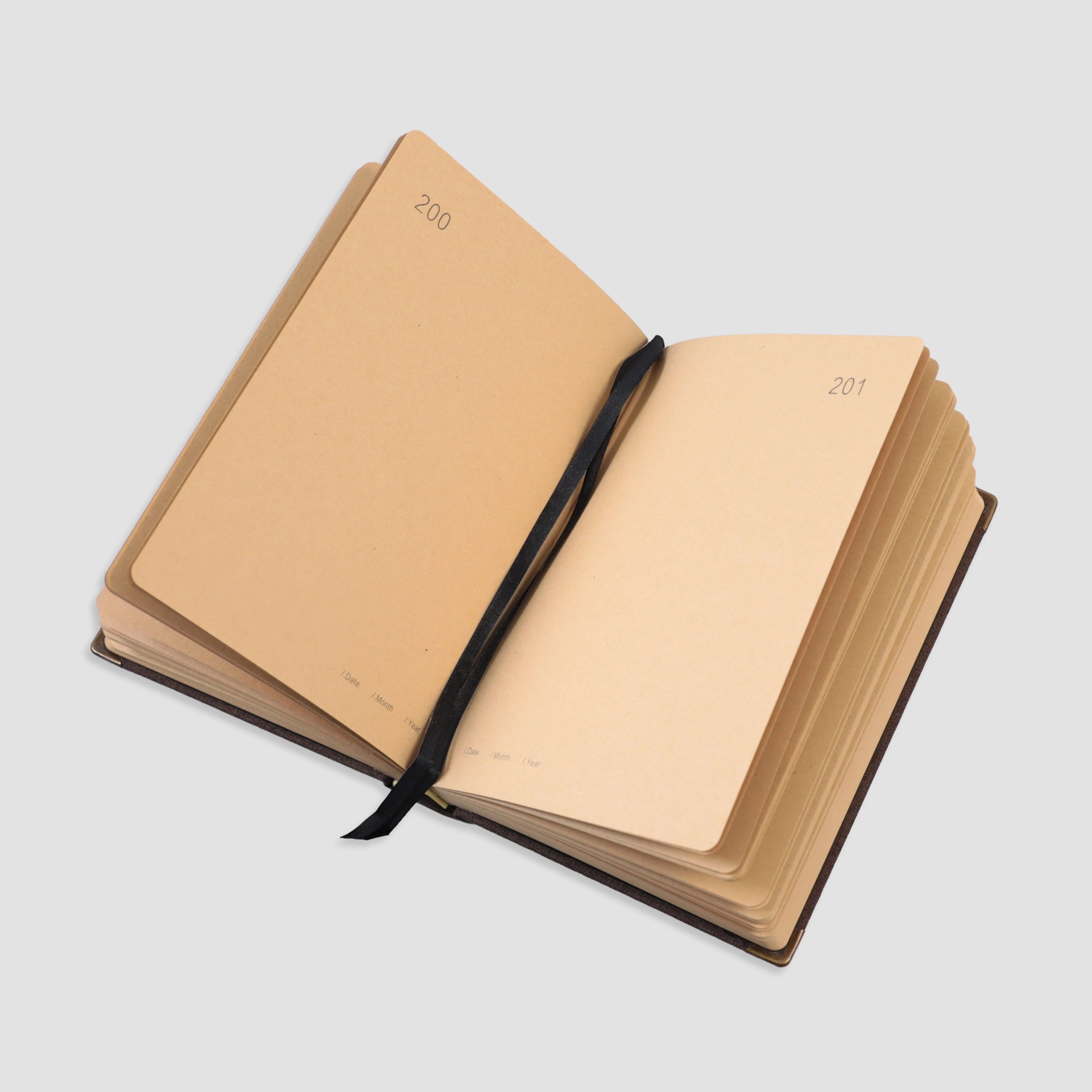 360 Day Notebook with numbered pages and a black ribbon marker