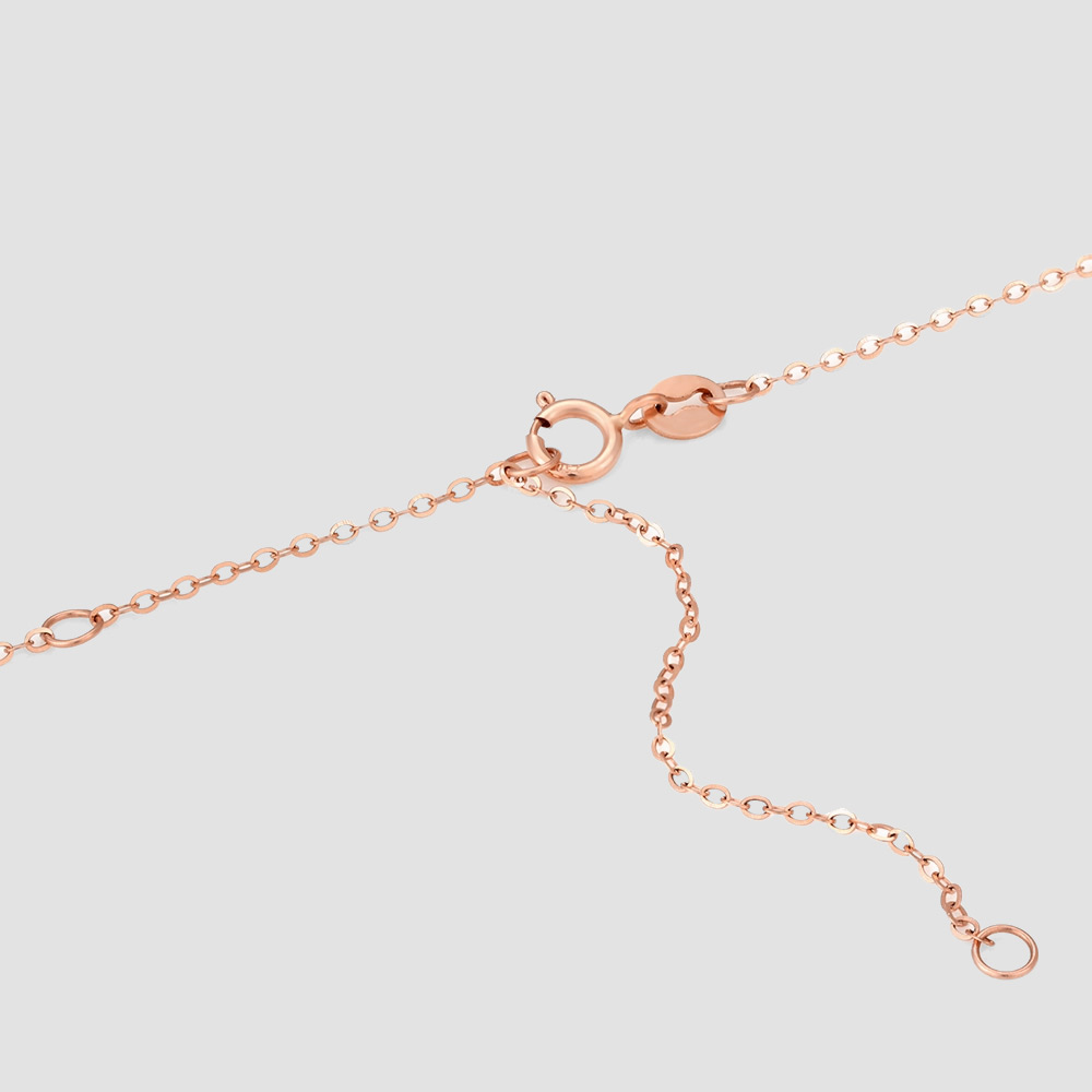 Additional view: Amniya Rose Gold Diamond Halo Necklace by Raseel Gifts