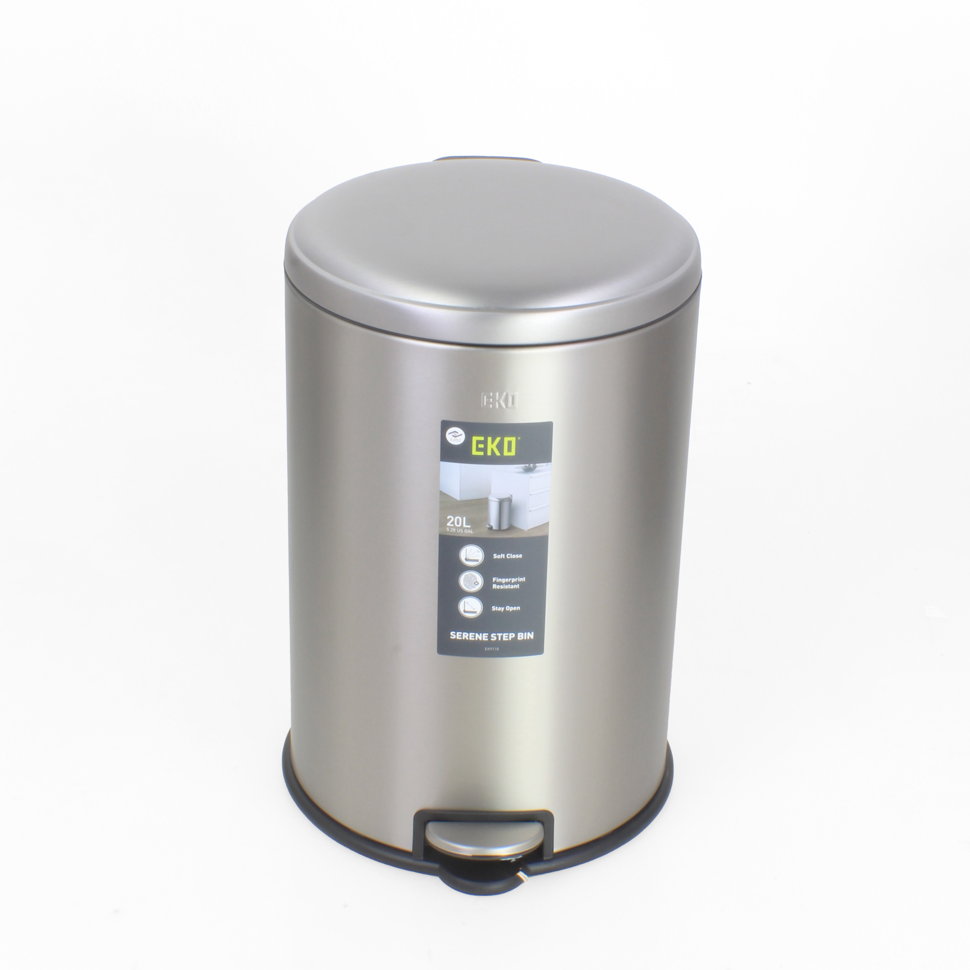 EKO trash can silver