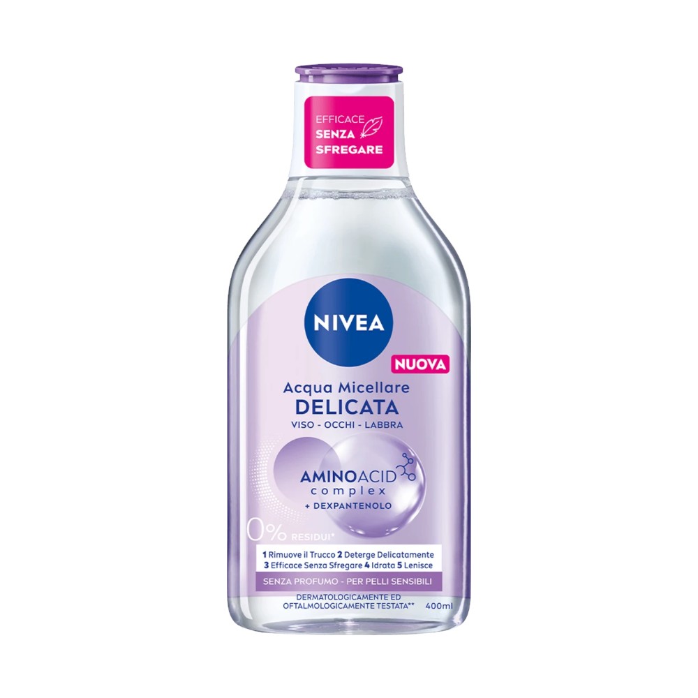 Nivea Acqua Micellar Delicate 5in1 Face, Eyes & Lips For Sensitive Skin - 400 ml