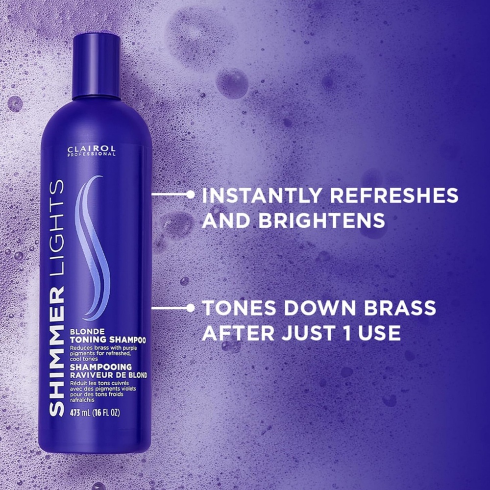بلسم شيمر لايتس البنفسجي من كلايرول لتلوين الشعر الأشقر - 473 مل