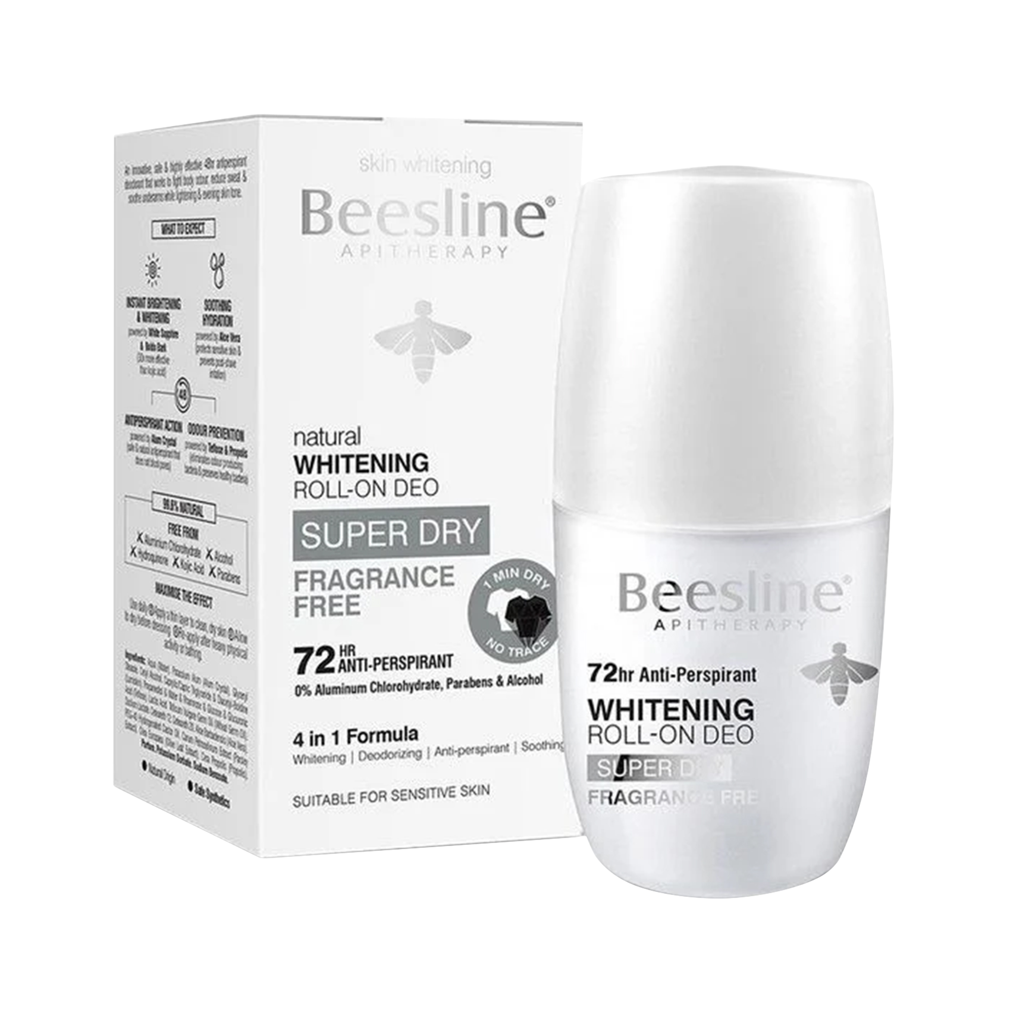 Beesline Natural Whitening Super Dry Antiperspirant Roll-On - 50ml