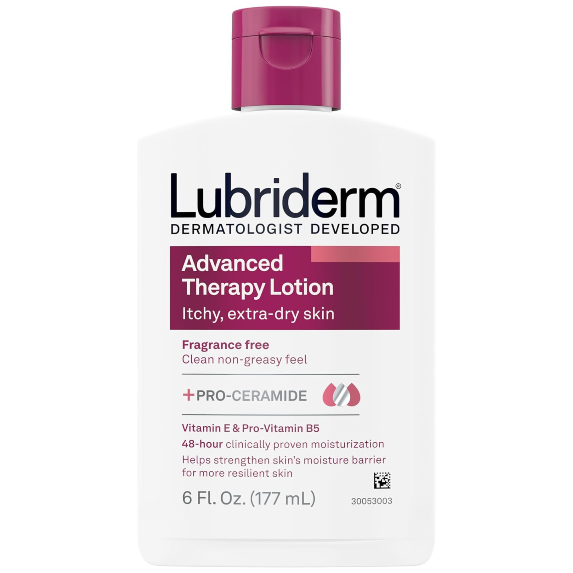Lubriderm Advanced Moisturizing Lotion with Vitamins E and B5 for very dry skin - 177 ml