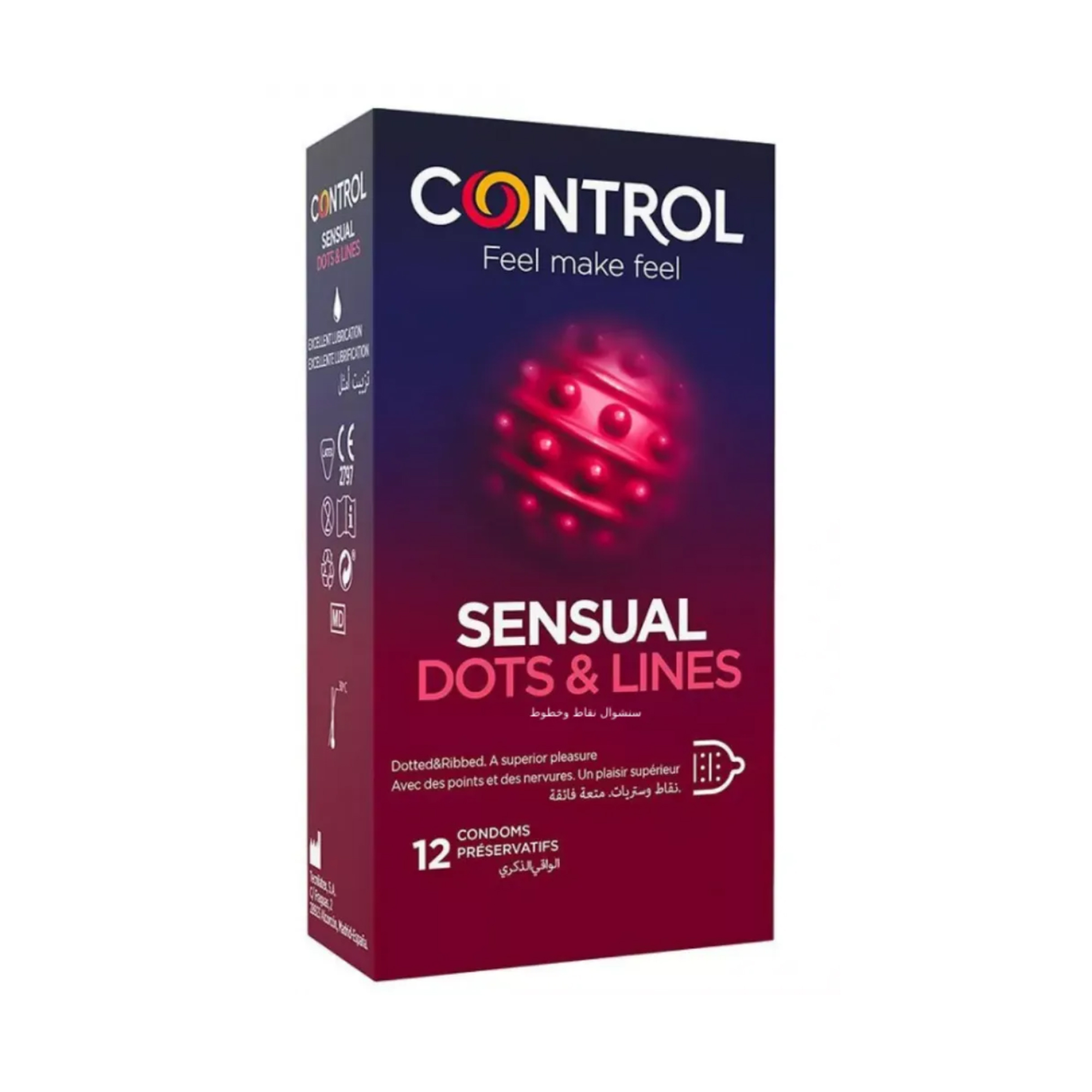 CONTROL SENSUAL DOTS & LINES 12 UNIDADES