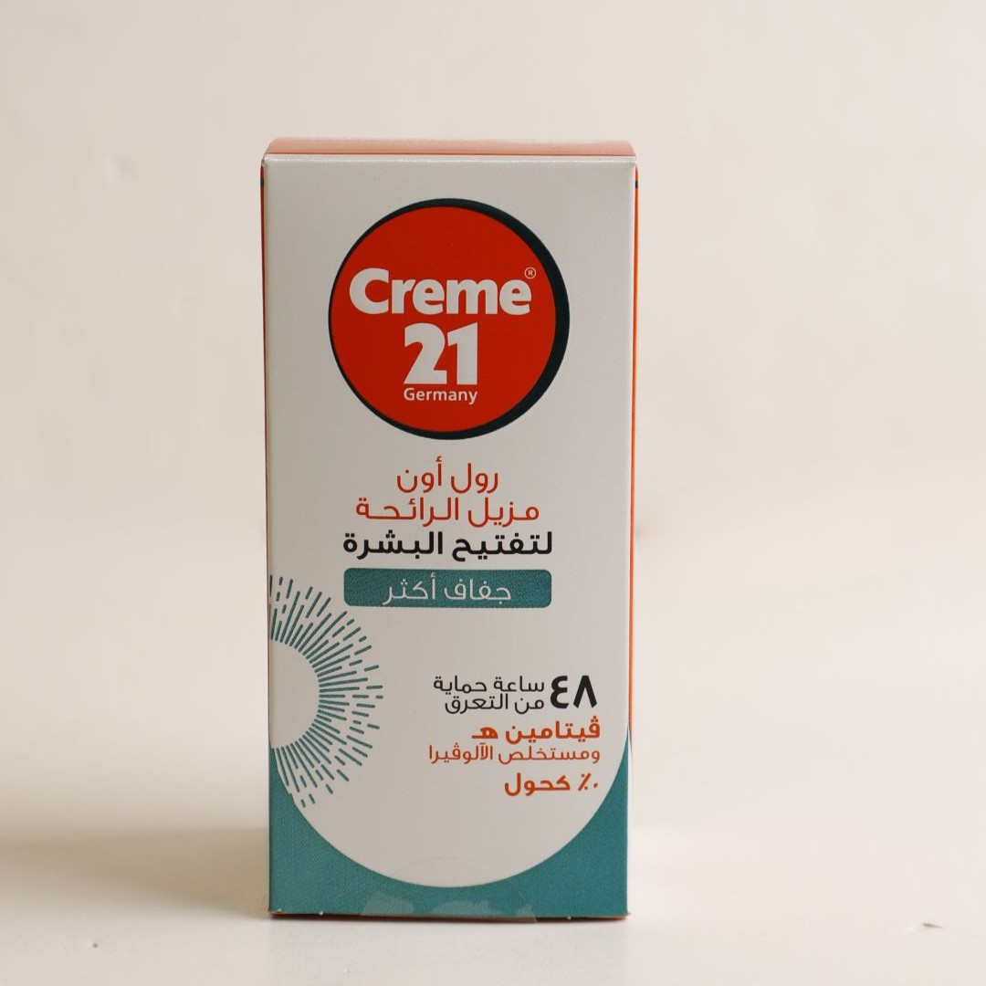 كريم 21 رول اون مزيل عرق 48 ساعة حماية جفاف اكثر -50غ