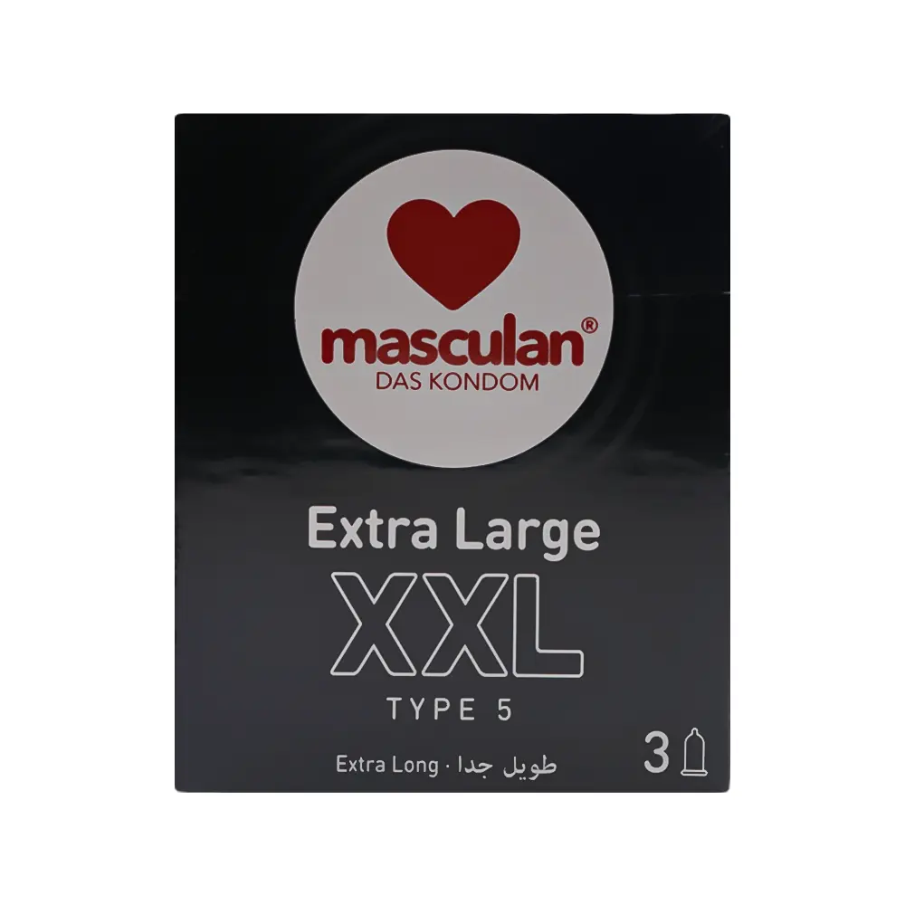 ماسكلان واقي ذكري إكسترا لارج XXL طويل جدا تايب 5 – 3 قطع