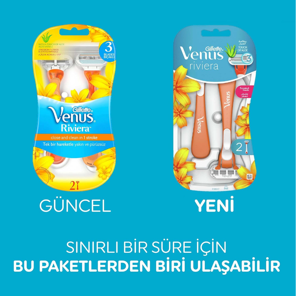 Gillette Venus Riviera Razors - 2 Pieces