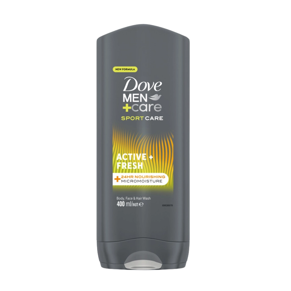 Dove Men+Care Sport Care Active+Fresh 3in1 Hair, Body and Face Wash - 400ml