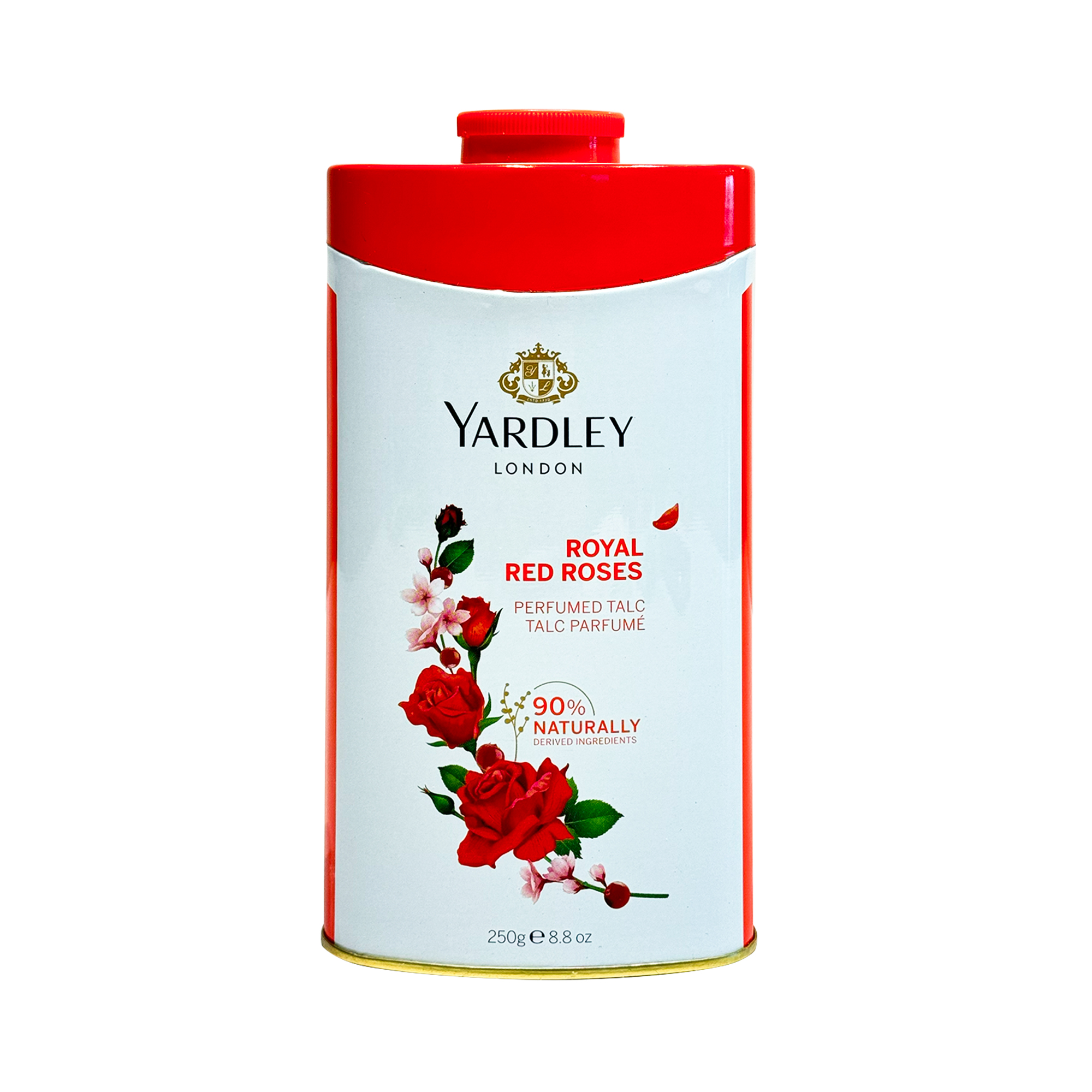 Yardley London Talc Powder scented with royal red roses - 250 grams