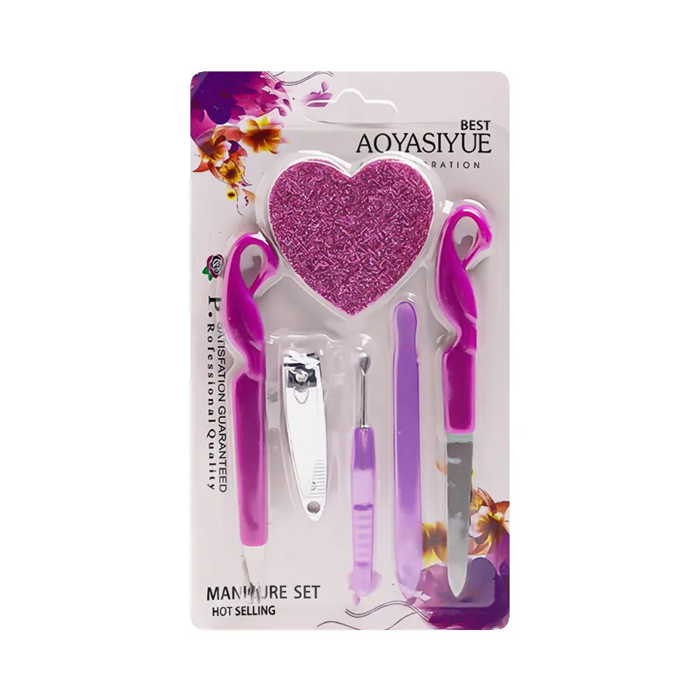 أوياسييو طقم عناية بالأظافر 6 قطع - ألوان عشوائية
