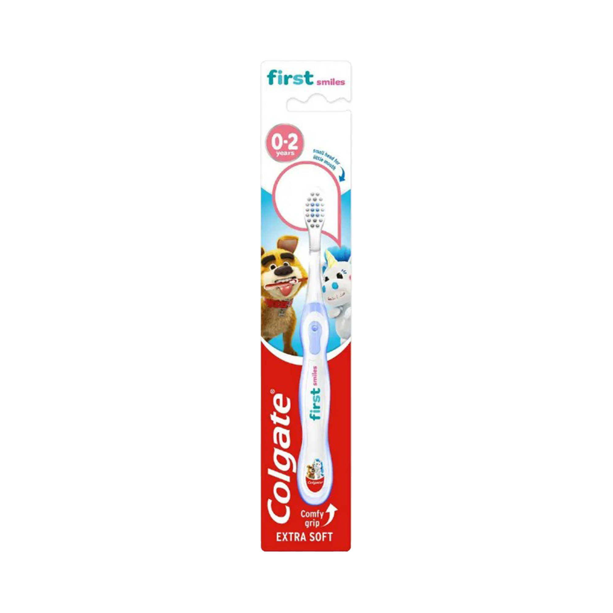 Colgate Extra Soft Toothbrush for Children Ages 1 to 2 Years (Random Colors) - 1 Piece