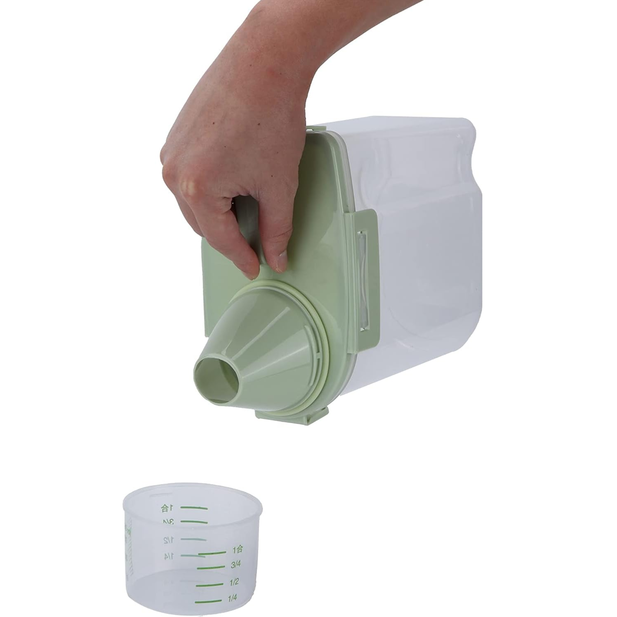 Rice Bucket and grain storage with measuring cup