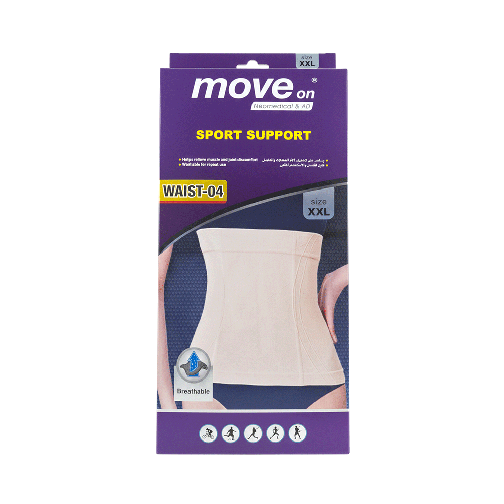 موف أون دعامة الخصر الرياضية WAIST-04-قطعة واحدة 