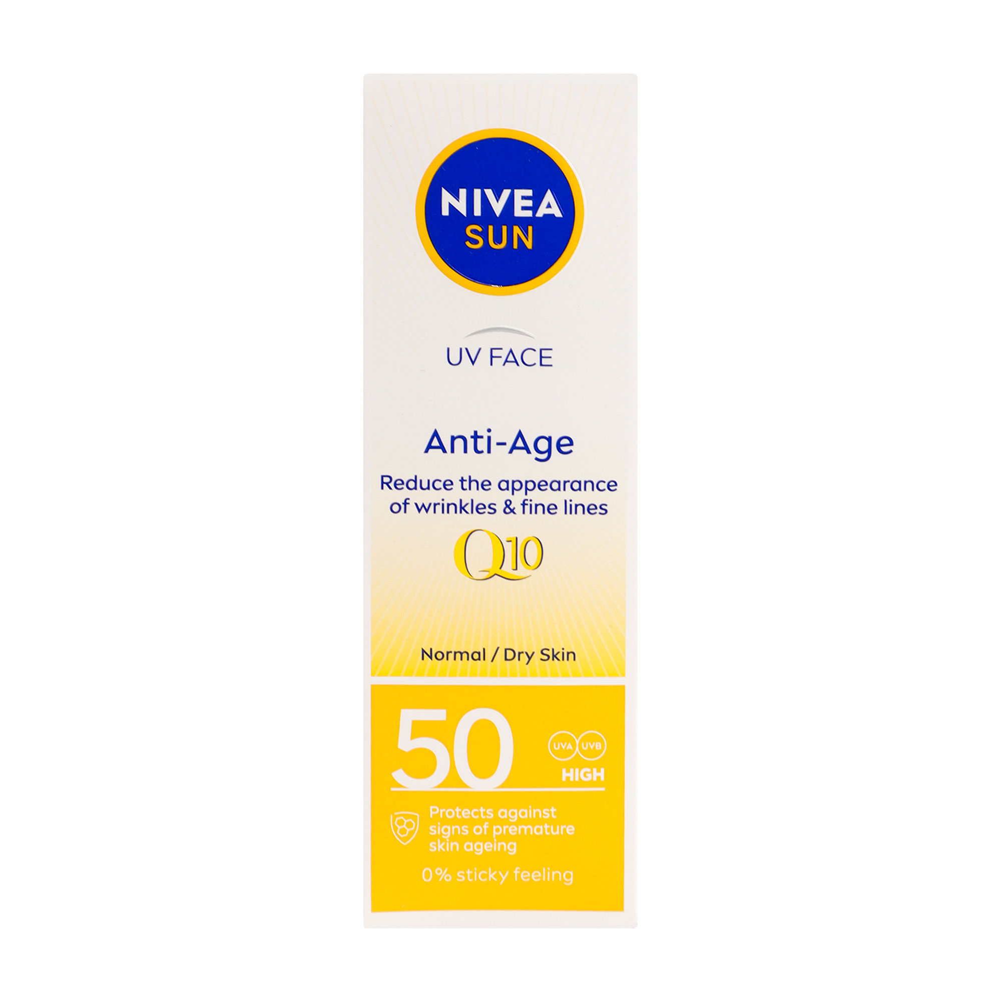 نيفيا صن كريم للوجه للحماية من أشعة الشمس SPF50 و Q10 مقاومة التجاعيد - 50مل