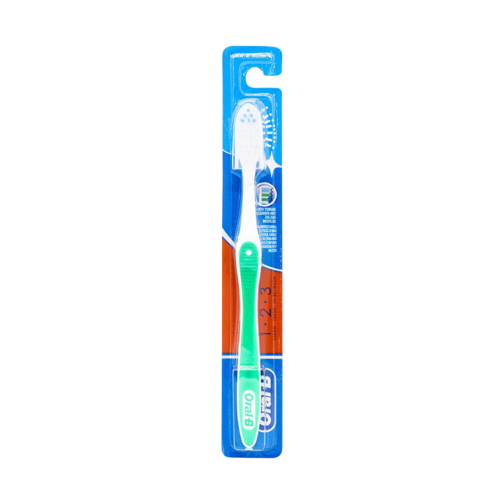 Oral B 123 Medium Soft Toothbrush (Random Coloers) - 1 Brush