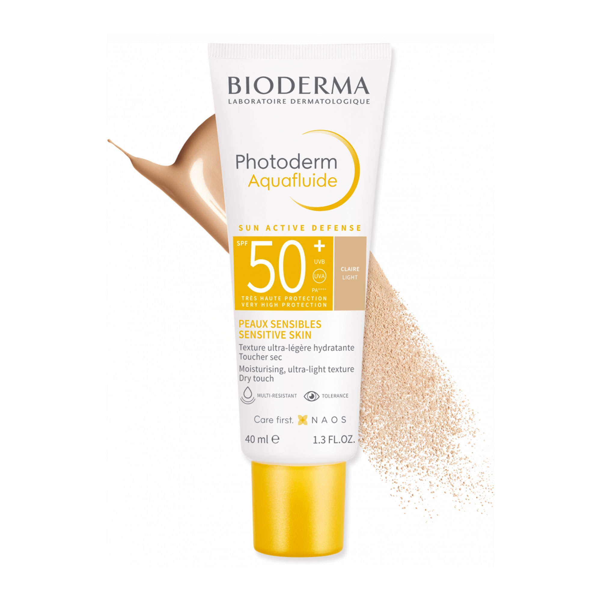بيوديرما فوتوديرم اكوافلويد +SPF50 كريم حماية من الشمس ملون فاتح 