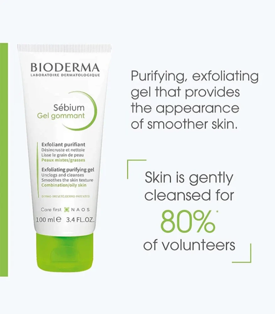 Bioderma Sebium Exfoliating Purifying Gel For Combination & Oily Skin - 100ml