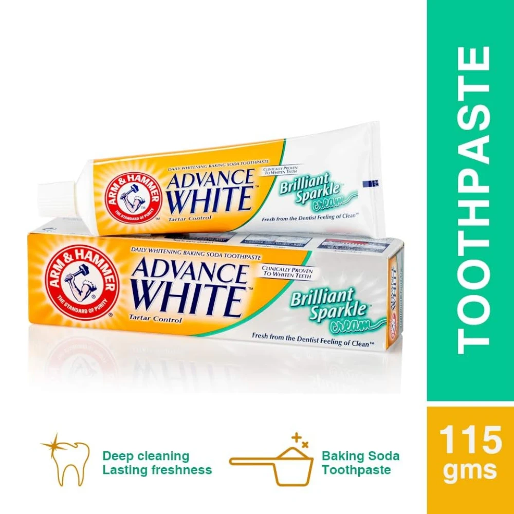 ارم اند هامر معجون اسنان كريم ادفانس وايت بريق رائع - 115 جرام