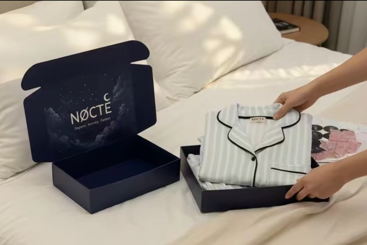 بوكس تغليف فاخر يضيف لمسة أنيقة ومميزة لبيجامتك 