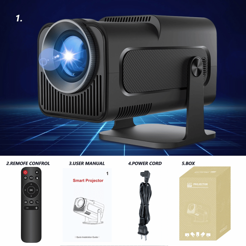 بروجكتور الأصلي Magcubic HY320 4K بدقة 1080P قابل للدوران 180° بنظام تشغيل Android 11
