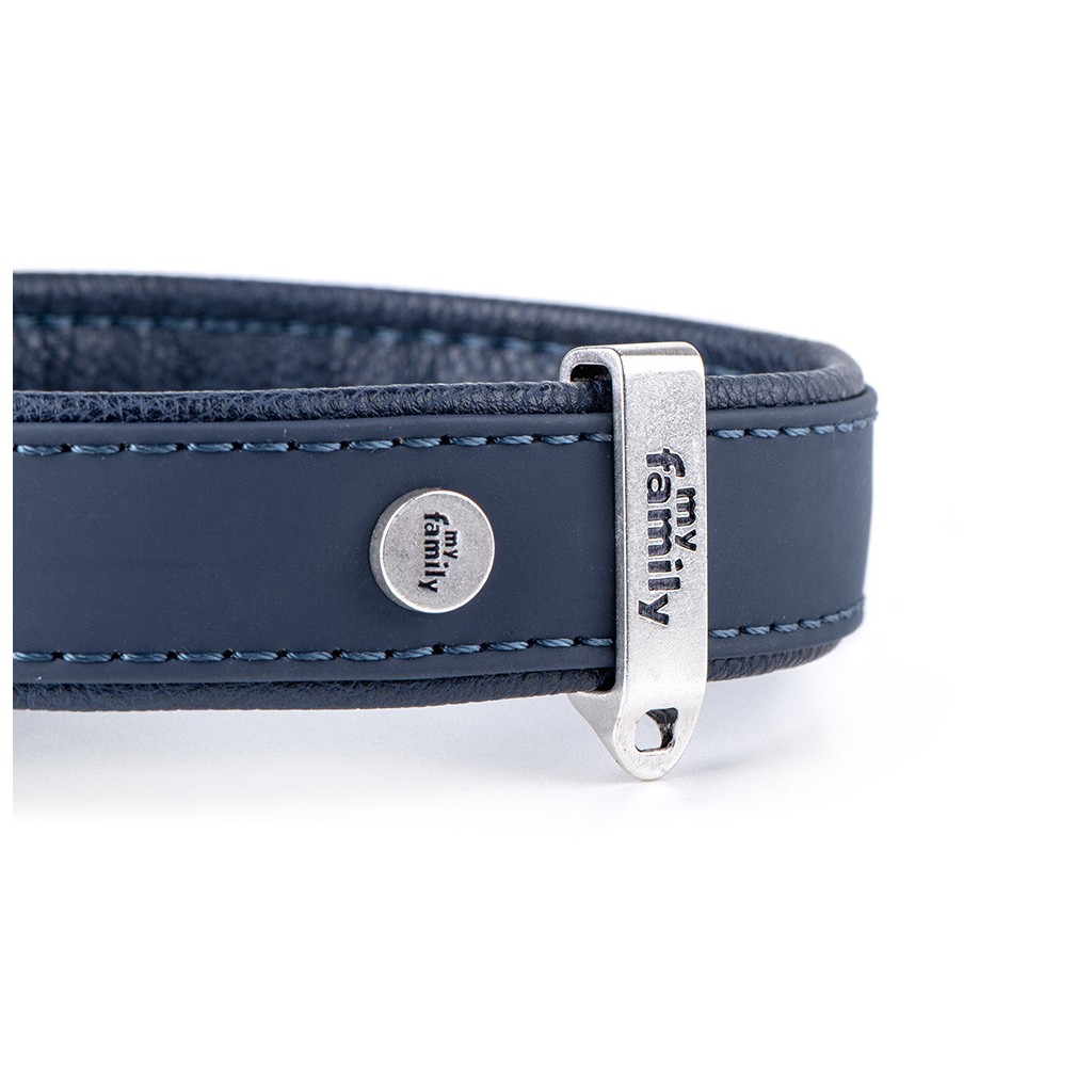 My Family Bilbao Blue Leather Collar