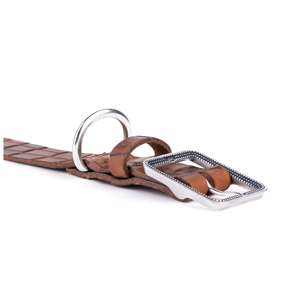 My Family Tucson Brown Leather Collar 64x4 cm
