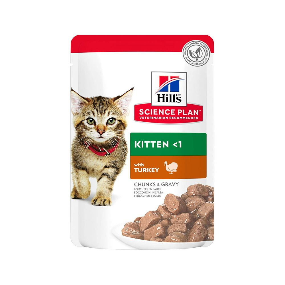 Hill's Science Plan Tender Chunks & Gravy Kitten Turkey Pouches