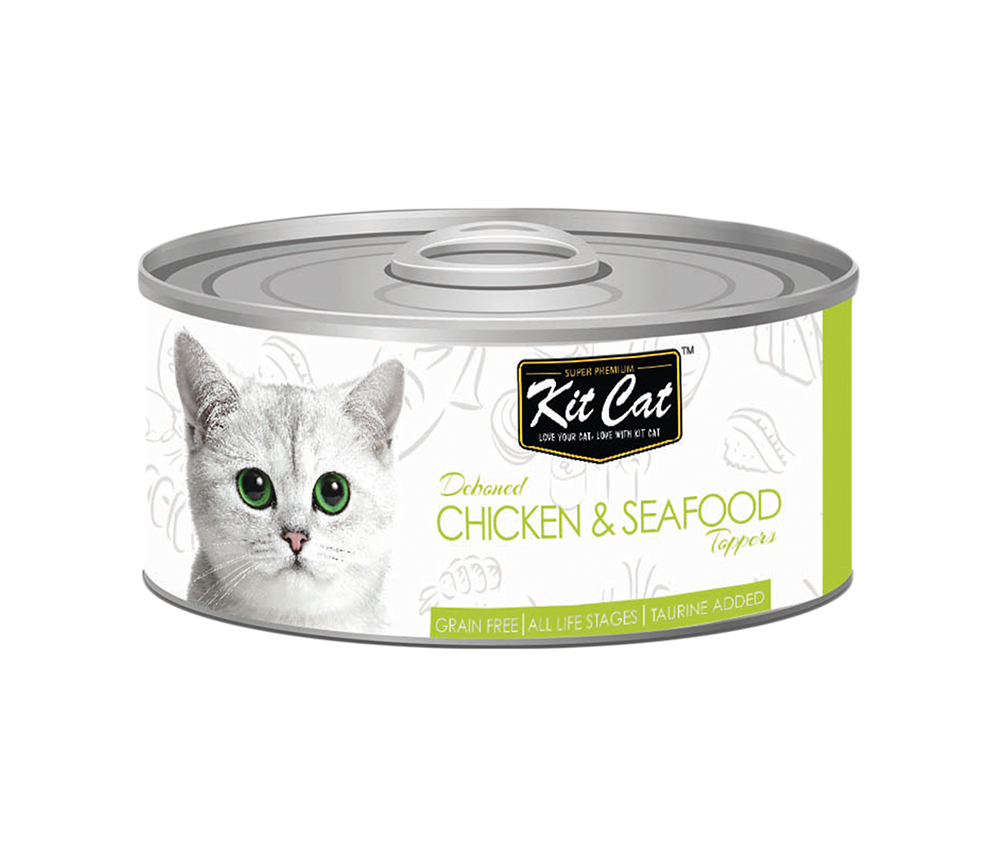 Chicken and seafood wet cat food - Kit Kat 80g