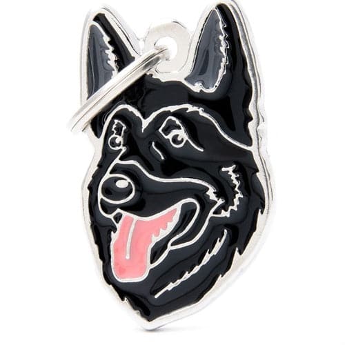 Black German Shepherd dog pendant