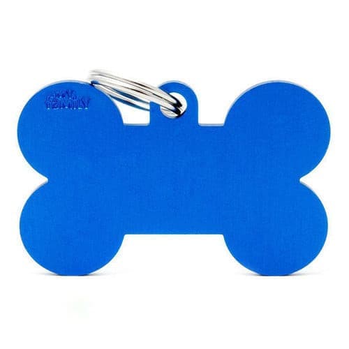 My Family Very Large Bone Pendant Blue