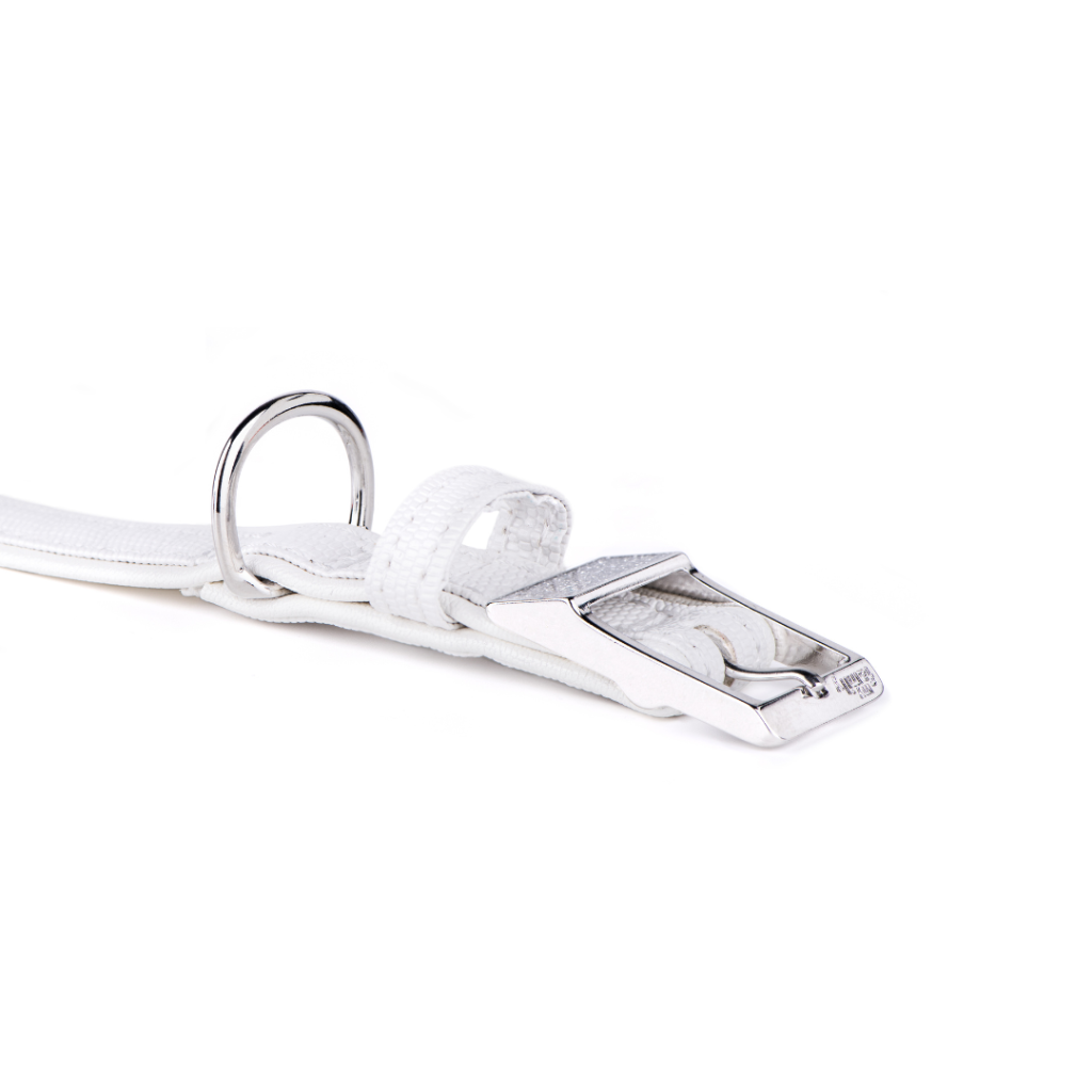 My Family Saint Tropez White Leather Collar 22/26-1.2 cm