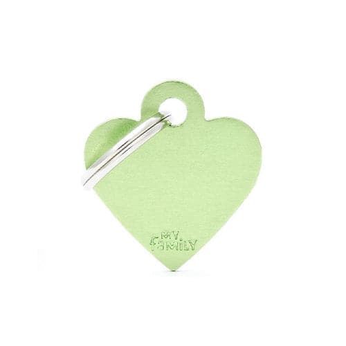 My Family Aluminum Heart Pendant Light Green Small Size