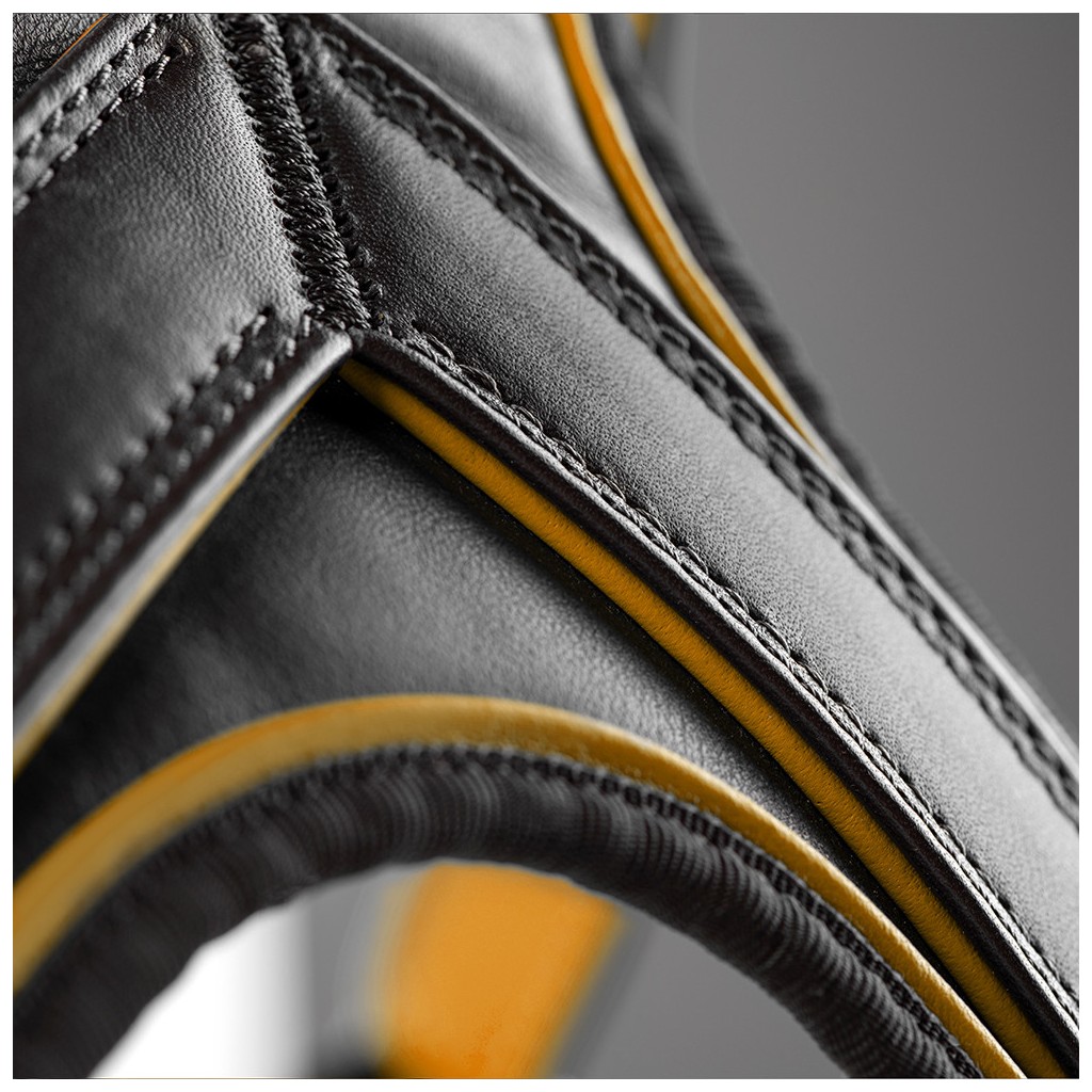 My Family Heritage Black and Gold Leather Vest