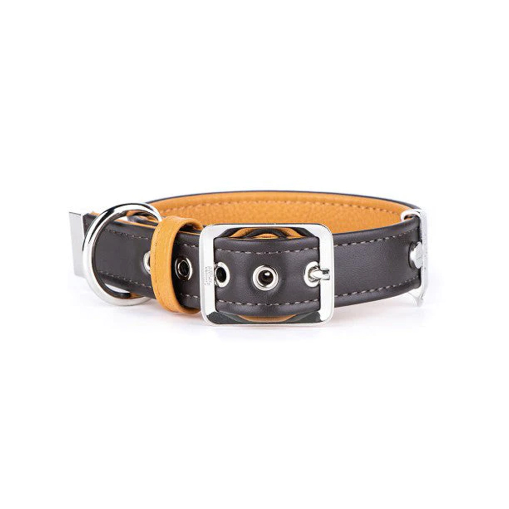 MF HERMITAGE Collar Leather Brown & Beige 45x2.2cm M