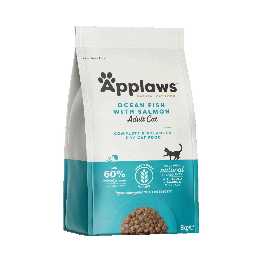 Ocean Fish & Salmon Flavor Dry Food for Neutered Cats - Applawz