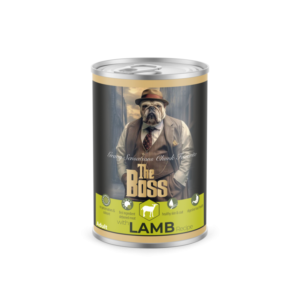 The Boss Wet Food Lamb Chops in Gravy for Adult Dogs 400g