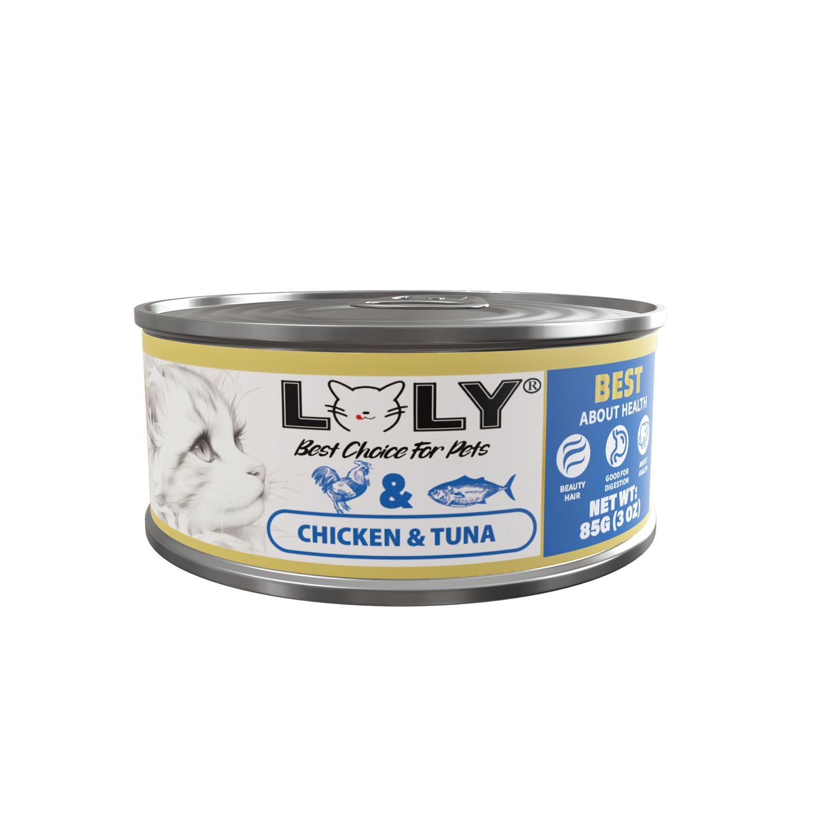 Chicken with Tuna Wet Cat Food 85g - Lolly Cat