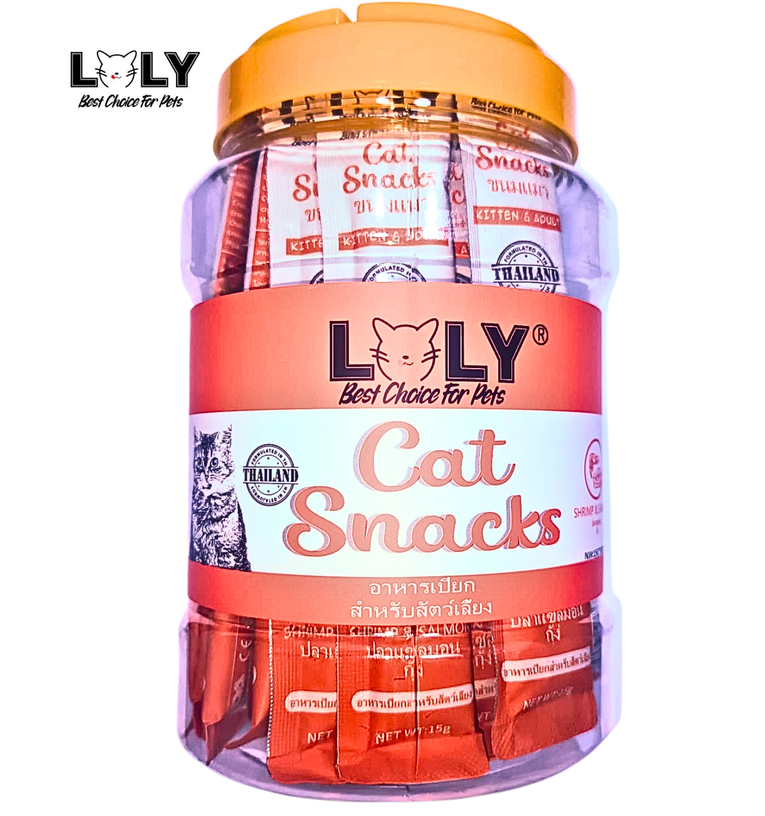 Lolly Cat Salmon & Shrimp Treats (30 x 15g)