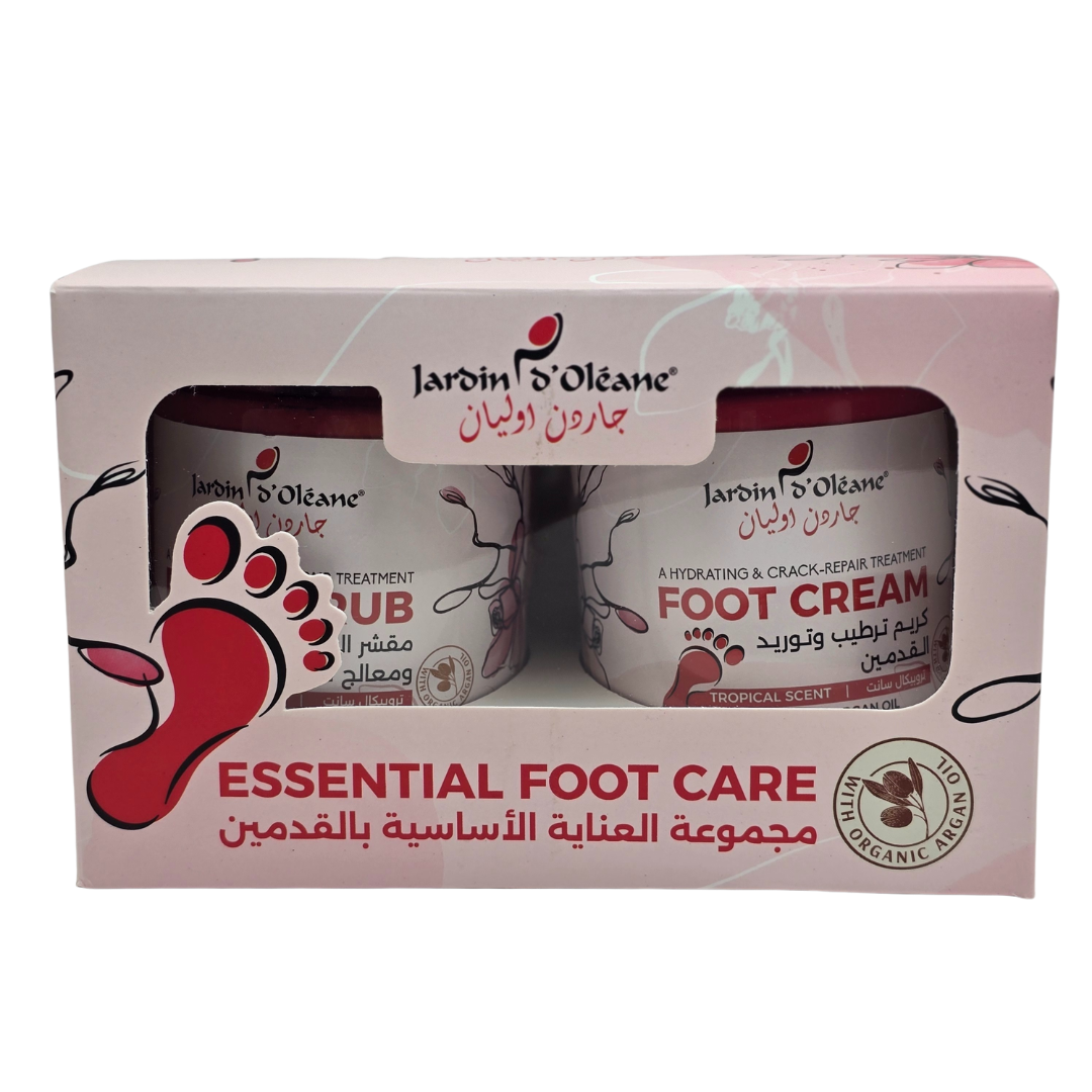 مجموعة العناية الاساسية بالقدمين (مقشر ومورد) تروبيكال سانت من جاردن اوليان - 2 × 250 مل