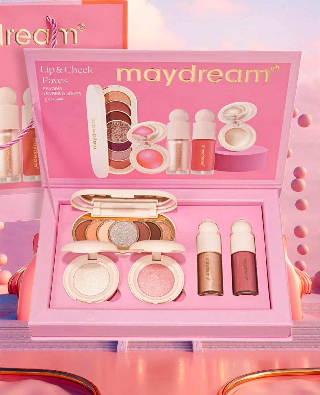 طقم مكياج أحمر خدود و إضاءة و ظل عيون من Maydream