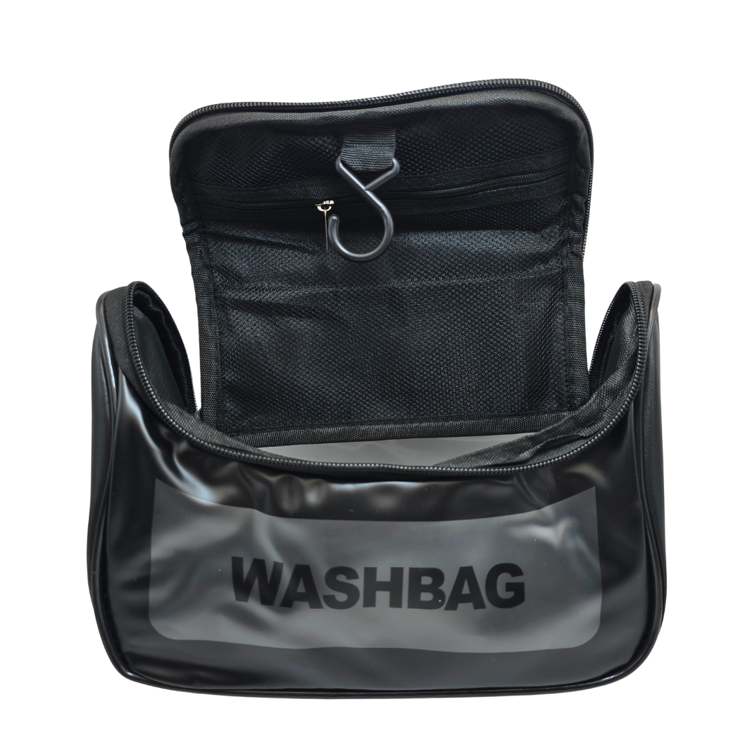 شنطة سفر كبيرة مقاومة للماء من صالون سيستم , اسود (washbag)