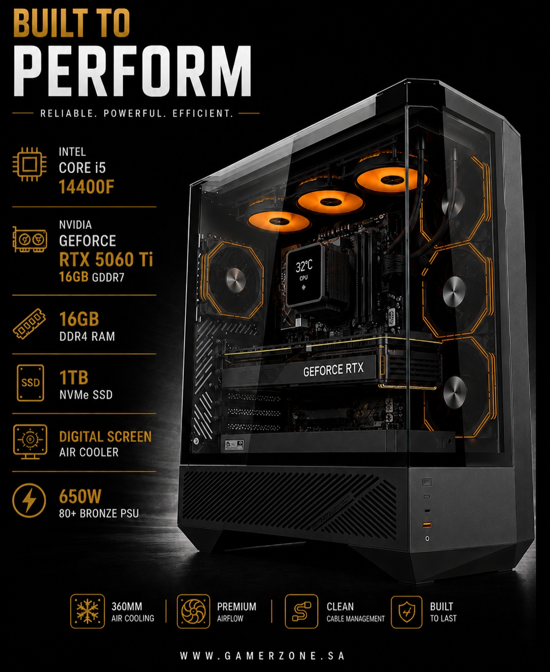 Gaming PC i5 14400F & RTX 5060 Ti