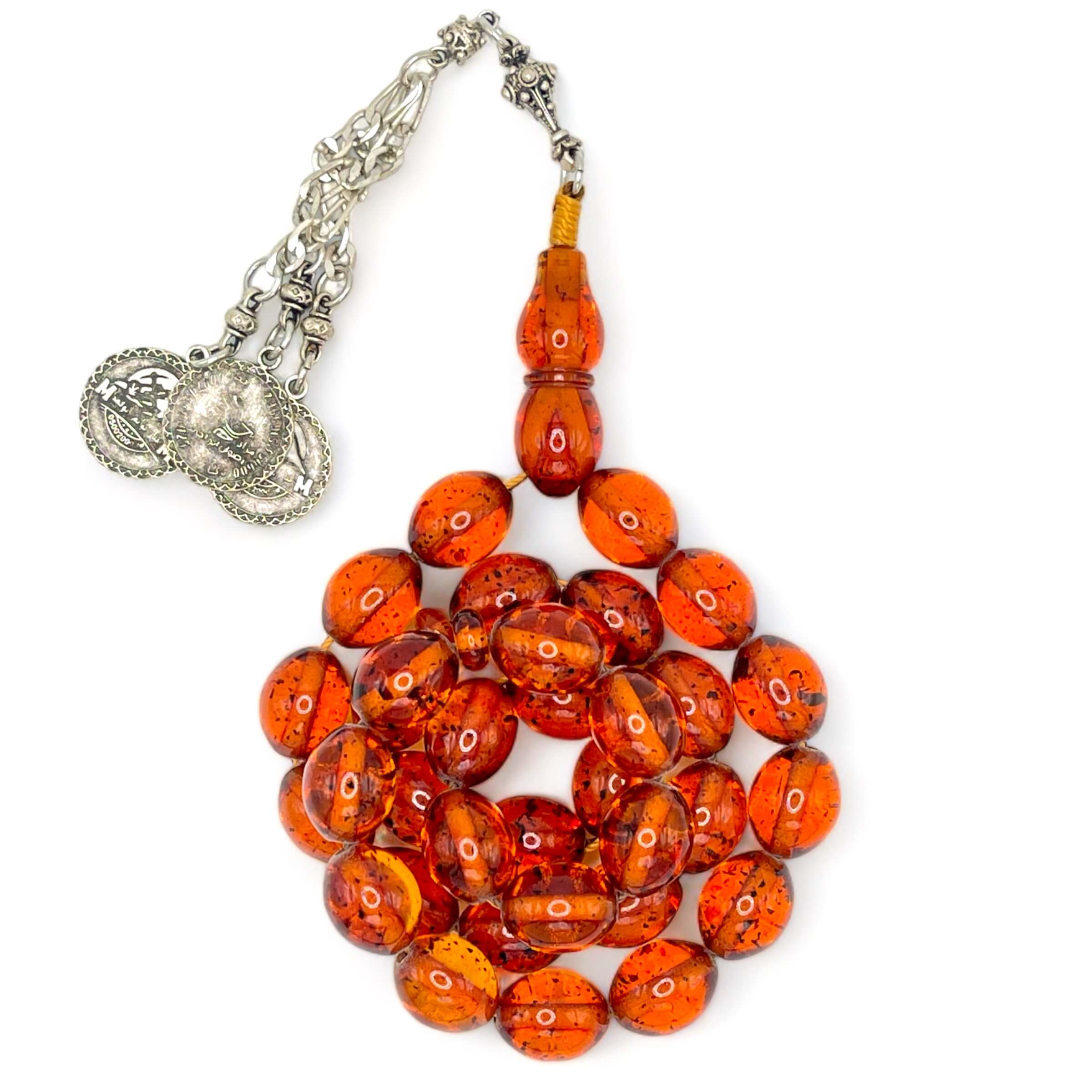  سبحة فاتوران لون عسلي مميز صب جديد 