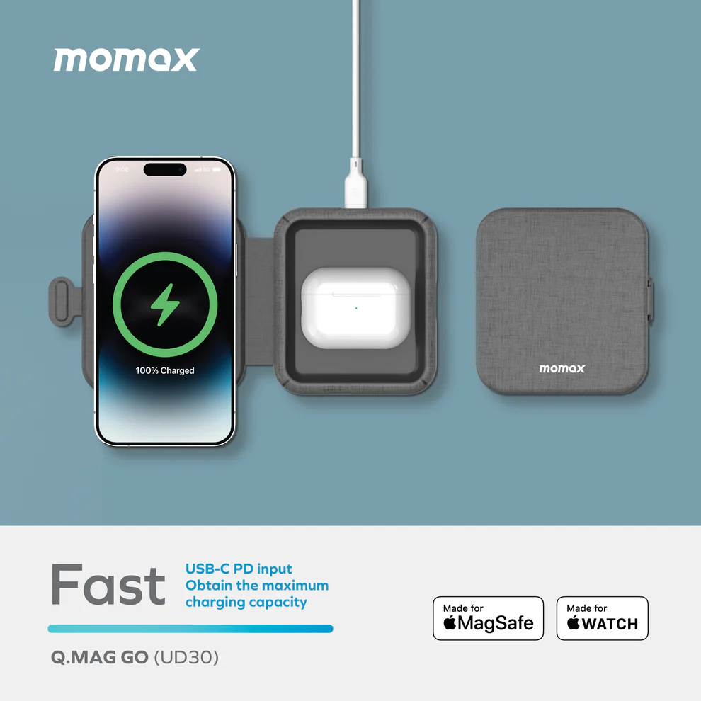 Q.Mag Pro 3 3-in-1 MagSafe Wireless Charging Stand – Momax Official