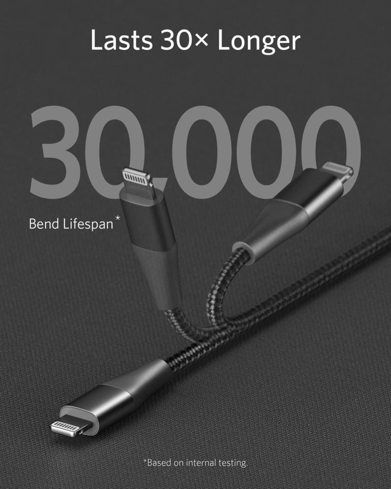 ANKER POWERLINE+ II USB-C TO LIGHTNING CABLE 1.8 METER