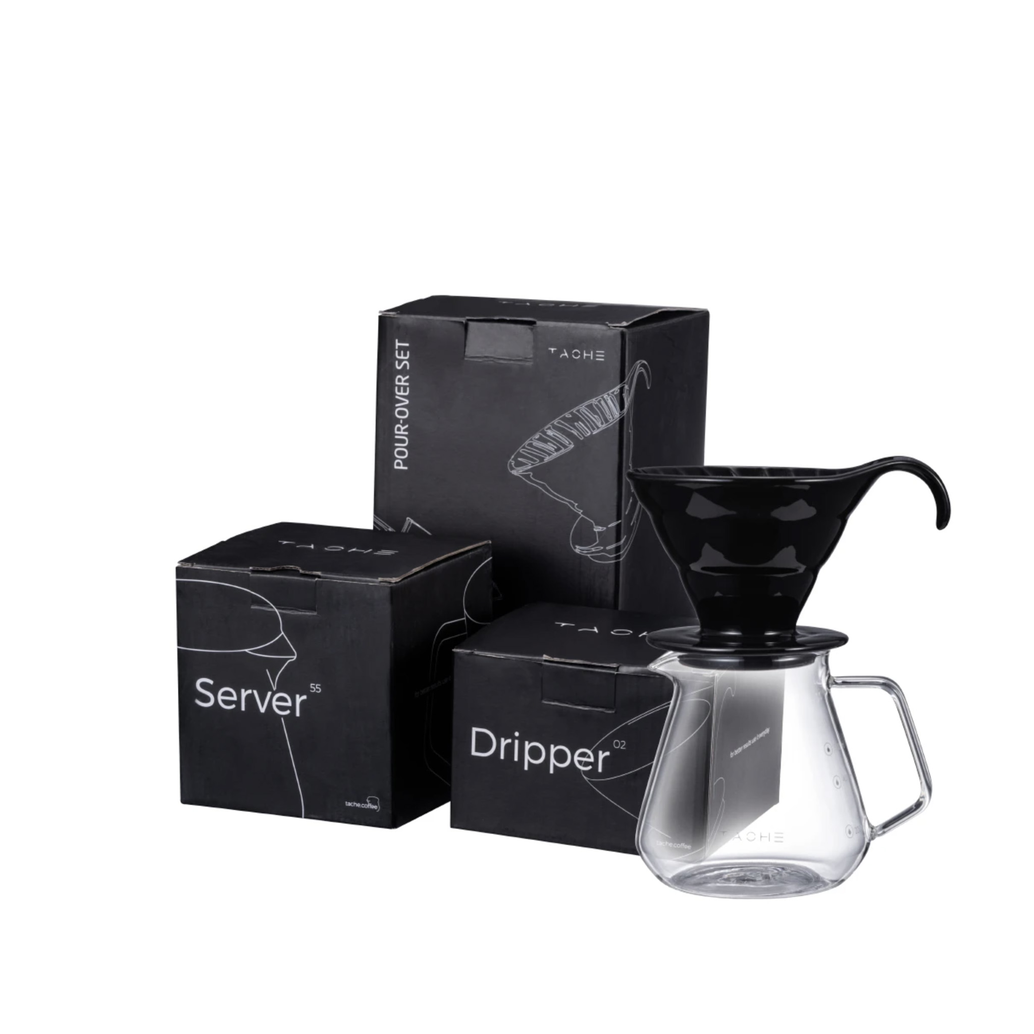 Ceramic Coffee Dripper Set | طقم التقطير السيراميكي (Tache)
