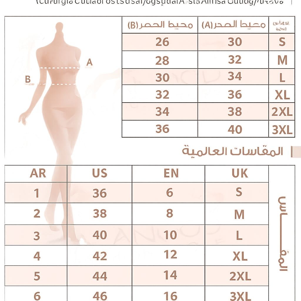 دليل المقاسات 