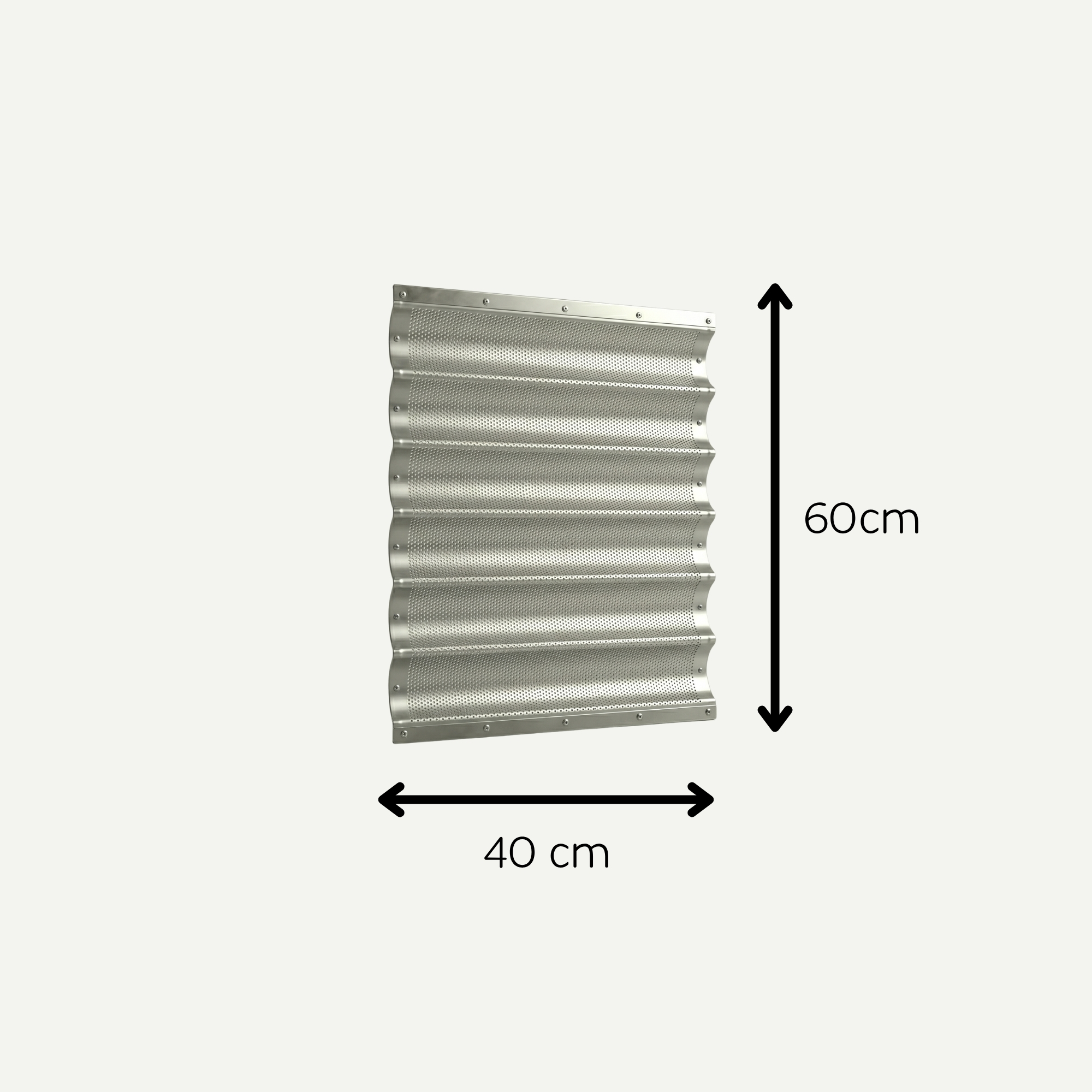 Perforated Baguette Baking Pan 40x60 cm Professional Use