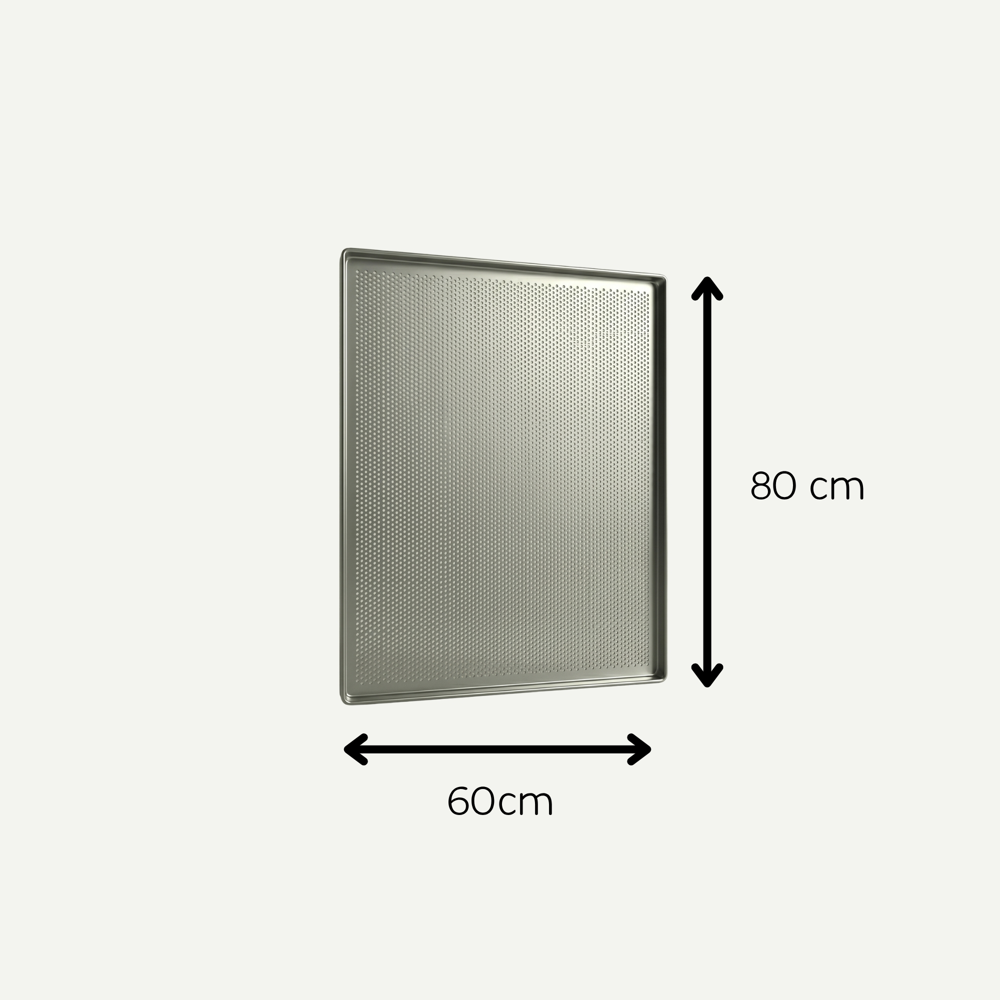 صينية خبز ألمنيوم مثقبة 60×80 سم توزيع حراري مثالي